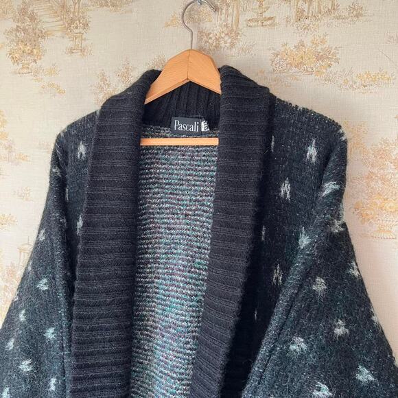 80s Pascali Oversized Mohair Blend Cardigan Size M - Picture 2 of 8